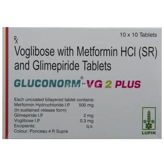 gluconorm vg 2 plus tablet 10's
